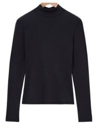 Lemaire - High-Neck Long-Sleeved Ribbed Top - Lyst