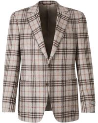 Canali - Checked Wool Blazer - Lyst