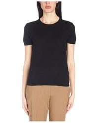 Theory - Crew Neck Short Sleeve Knitted Top - Lyst