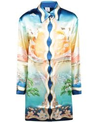 CASABLANCA - Pattern-Printed Long-Sleeved Dress - Lyst