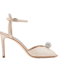 Jimmy Choo - Round-Toe High-Heeled Sandals - Lyst