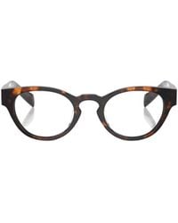 Prada - Eyewear Oval Frame Glasses - Lyst