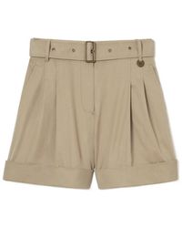 Burberry - Belted Tropical Gabardine Shorts - Lyst