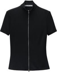 Alexander Wang - Rashguard Mock Neck Zipped Top - Lyst