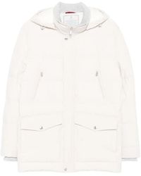 Brunello Cucinelli - Padded Jacket With Detachable Hood - Lyst