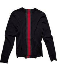 Gucci - Web Intarsia Knitted Jumper - Lyst