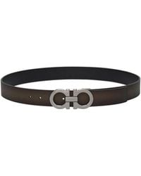 Ferragamo - Ferragamo Gancini Buckle Reversible Belt - Lyst