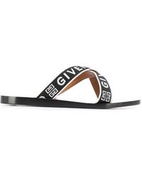 Givenchy - Logo-Strap Flat Sandals - Lyst