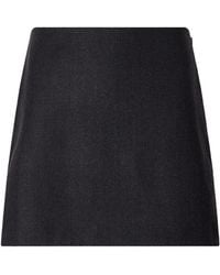 Kallmeyer - Kenna Paneled Wool-Blend Flannel Mini Skirt - Lyst