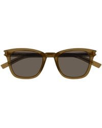 Saint Laurent - Eyewear Slim Square Frame Sunglasses - Lyst