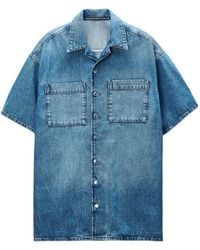 Alexander Wang - Boxy Denim Shirtdress - Lyst