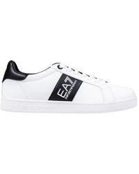 EA7 - Logo Printed Low-Top Sneakers - Lyst