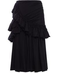 Dries Van Noten - Midi Skirt With Ruffles And Drapes - Lyst