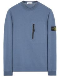 Stone Island - Logo-Patch Cotton Sweatshirt - Lyst