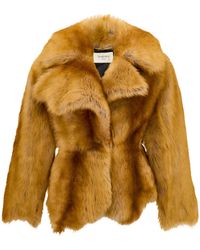 Saint Laurent - Short Shearling Coat - Lyst
