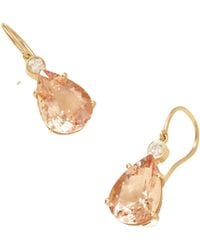 Ileana Makri - 14-Karat, Morganite And Diamond Earrings - Lyst