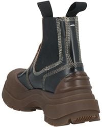 Maison Margiela - Two-Tone Platform Leather Boots - Lyst