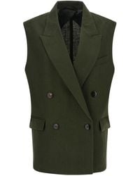 Max Mara - Linen Double-Breasted Vest - Lyst