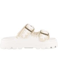 Mou - Eva One-Piece Buckled Slides - Lyst
