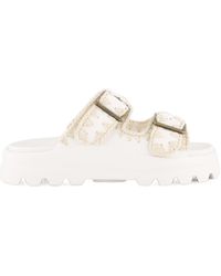 Mou - Open Toe Flat Sandals - Lyst