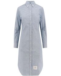 Thom Browne - Buttoned Knee-Length Shirt Dress - Lyst