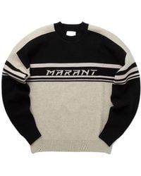 Isabel Marant - Logo Intarsia-Knit Crewneck Jumper - Lyst