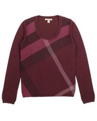 Burberry - Round-Neck Long-Sleeved Pullover - Lyst