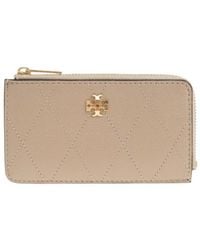 Tory Burch - Quilted Leather Card Holder - Lyst
