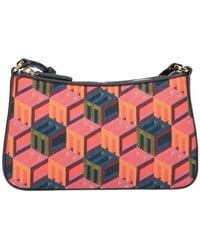 MCM - Monogram Zip-Up Mini Shoulder Bag - Lyst
