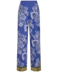 Etro - Bandana Print Straight-Leg Trousers - Lyst