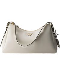 Prada - Triangle-Logo Zipped Large Shoulder Bag - Lyst