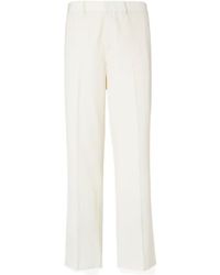 Fendi - Ivory Grain De Poudre Trousers - Lyst