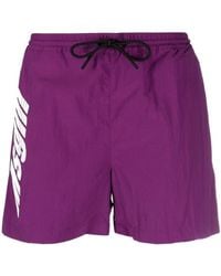 MSGM - Logo-Printed Drawstring Swim Shorts - Lyst