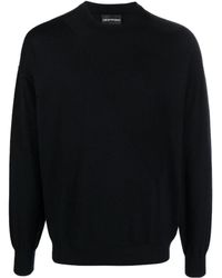 Emporio Armani - Crew-Neck Virgin-Wool Jumper - Lyst