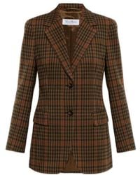 Max Mara - Single-Breasted Glen Plaid Jersey Blazer - Lyst