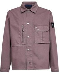 Stone Island - Compass Patch Denim Overshirt - Lyst