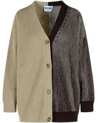 Moschino - Long-Sleeved Knitted Cardigan - Lyst