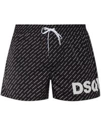 DSquared² - Wide-Leg Swim Shorts - Lyst
