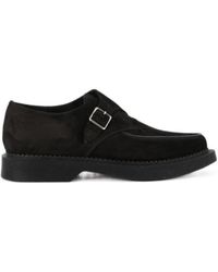 Saint Laurent - Buckle-Fastening Almond-Toe Loafers - Lyst