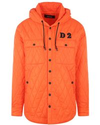 DSquared² - Logo-Patch Quilted Jacket - Lyst