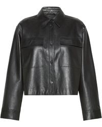 Weekend by Maxmara - Wkdpiovra Cropped Leather Jacket - Lyst