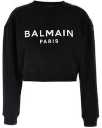 Balmain - Logo Printed Sweatshirt - Lyst