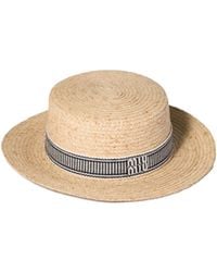 Miu Miu - Logo-Detailed Hat - Lyst