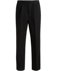 Bally - Tapered-Leg Pleated Chino Trousers - Lyst