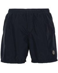 Stone Island - Logo Patch Swim Shorts - Lyst