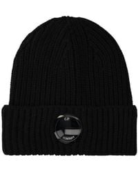 C.P. Company - Ribbed-Knit Wool Beanie - Lyst