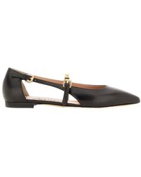 Moschino - Logo Lettering Pointed-Toe Flat Shoes - Lyst