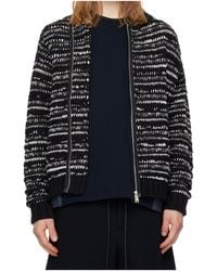 Sacai - Knitted Cotton Blend Cardigan - Lyst