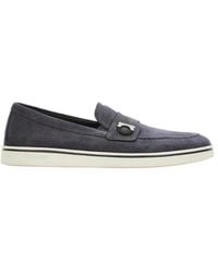 Ferragamo - Boat Shoe Loafer With Gancini Detail - Lyst