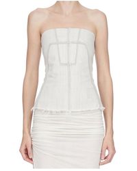 Rick Owens - Bustier Denim Top - Lyst